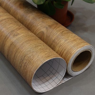 60cm*10m Filtro de plástico autoaderente fino de textura de madeira para móveis remodelados
